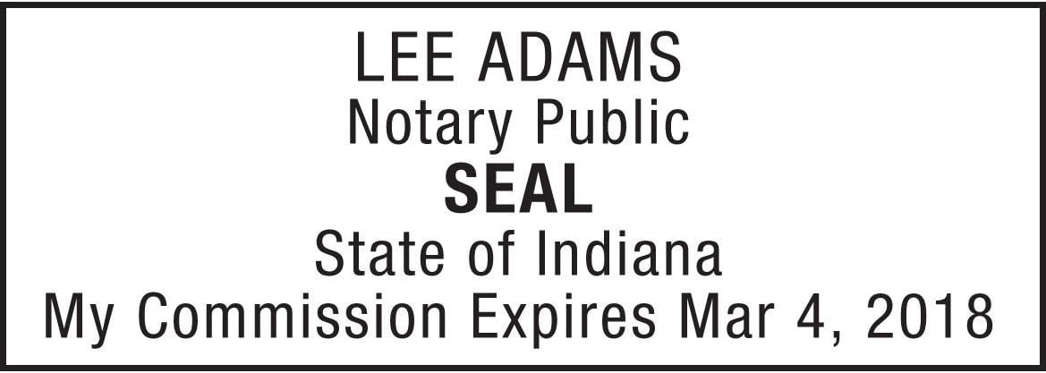 MaxMark Notary Stamp for State of Indiana- Self Inking Stamp
