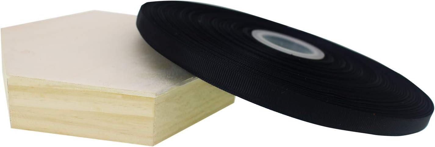 Jesep One Roll 100 Yards 3/8" Soild Grosgrain Ribbon Boutique Gift Wrapping Package Ribbon, DIY Crafts Bow Hair Headband Accessories Assorted Ribbon#30 (3/8" 10mm, Black)