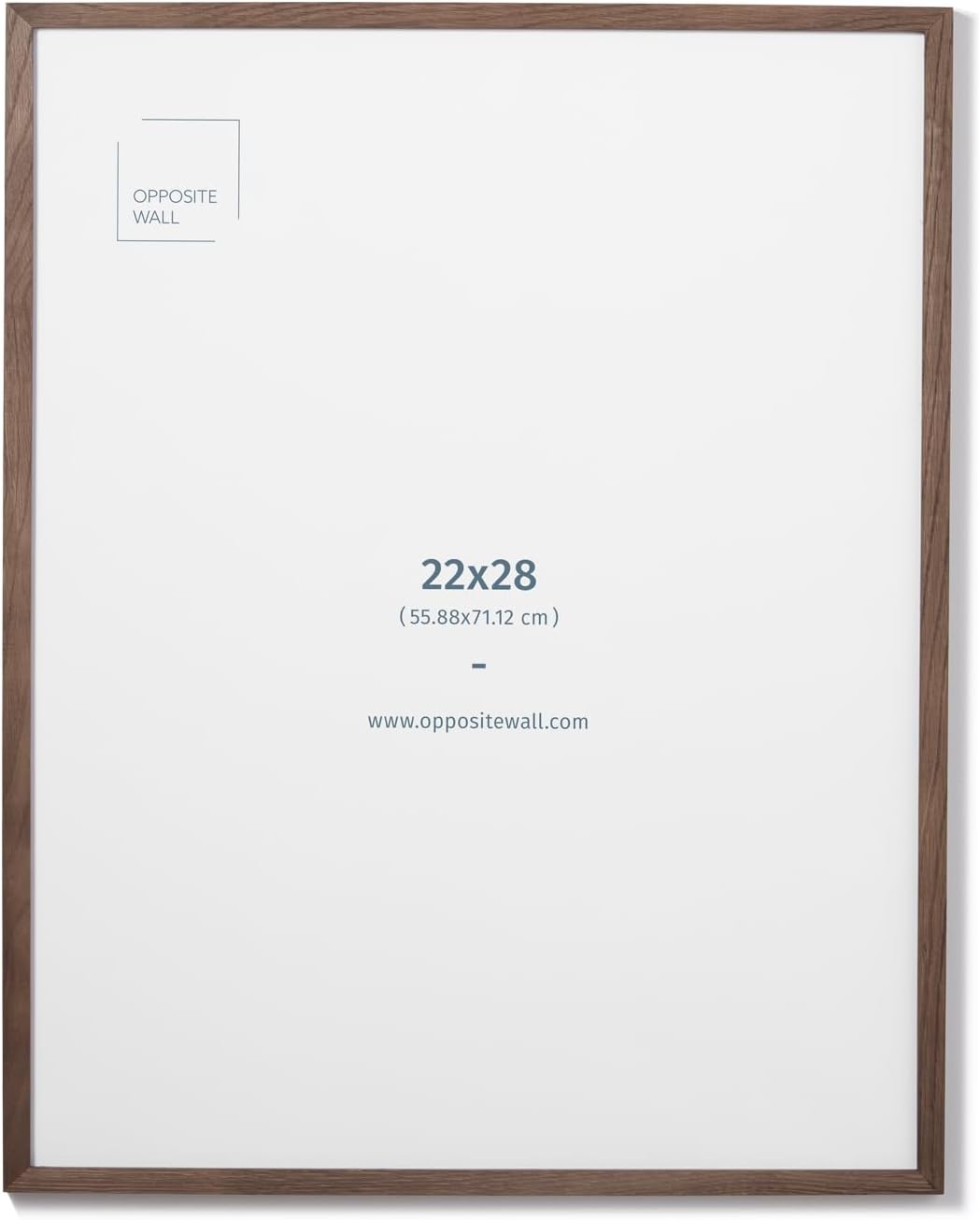Opposite Wall - 22x28 in - Dark Solid Oak Wood Picture Frame - Lightweight, Versatile & Shatterproof - Wall Hanging Poster or Photo Frame - Wall Decor for Office, Gallery & Home