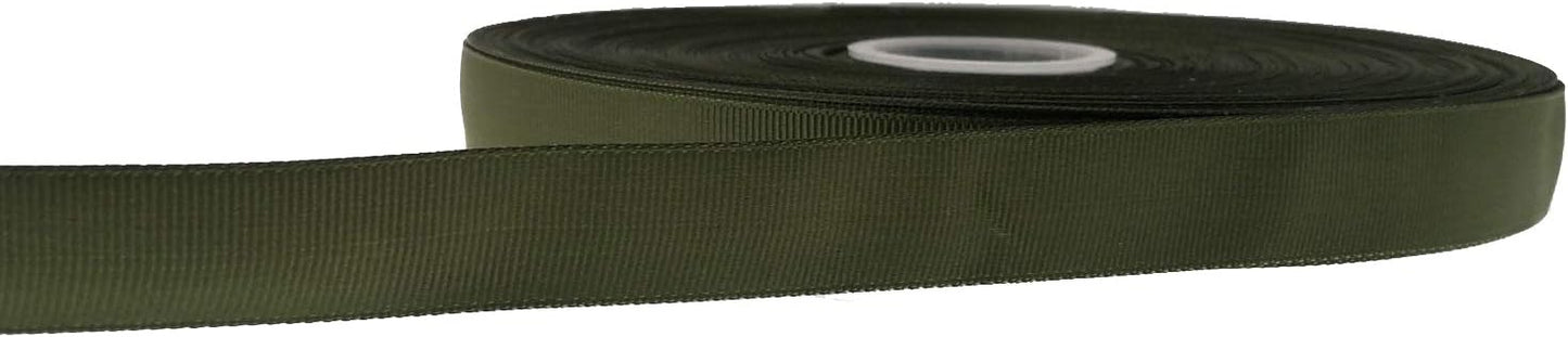 Jesep One Roll 100 Yards 3/4" Soild Grosgrain Ribbon Boutique Gift Wrapping Package Ribbon, DIY Crafts Bow Hair Headband Accessories Assorted Ribbon#570 (3/4" 20mm, Olive Green)
