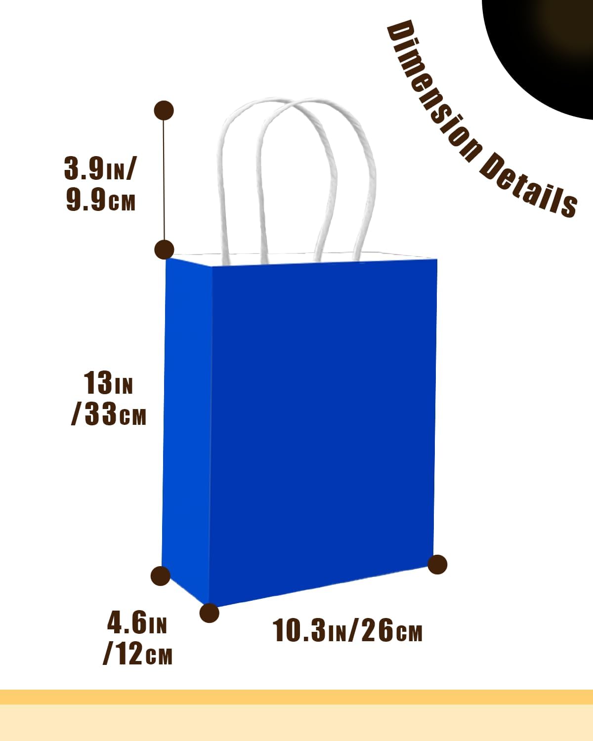 qiqee 100PCS Gift Bag with Handles Bulk Diamond Blue Paper Bags Multiple Uses (13''x5 x10 inch Large Size)
