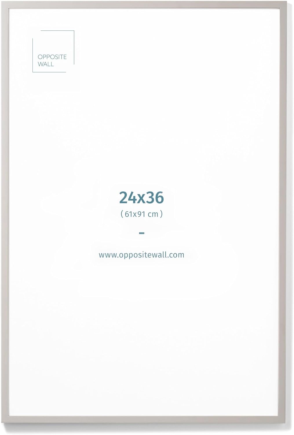 Opposite Wall - 24x36 in - Real Wood Grey Picture Frame - Lightweight, Versatile & Shatterproof - Large Wall Hanging Photo or Poster Frame - Wall Decor for Office, Gallery & Home