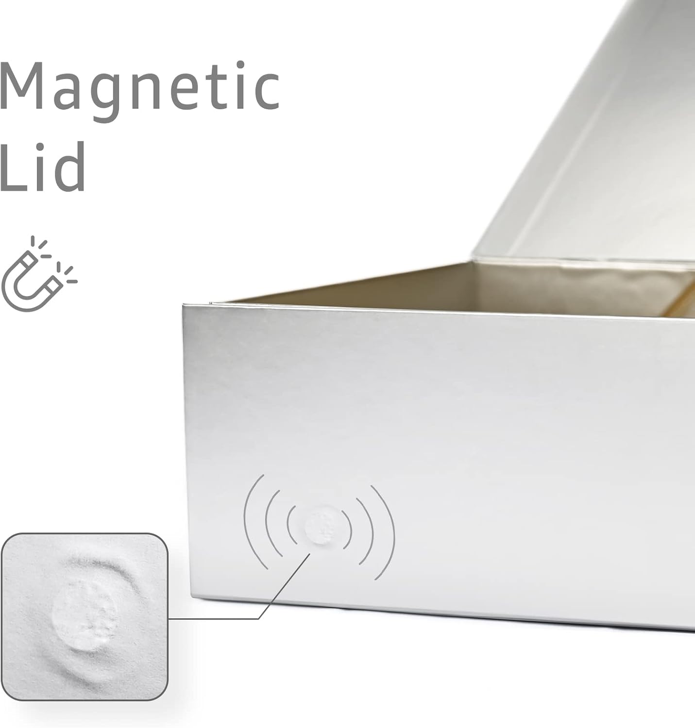 LIFELUM Gift Boxes with Lids,5 Pack 13.85 x 8.35 x 4.45 inch Silver Gift Boxes with Ribbon, Card, Shredded Paper Filler Gift Boxes for Presents,Graduation,Christmas,Birthdays