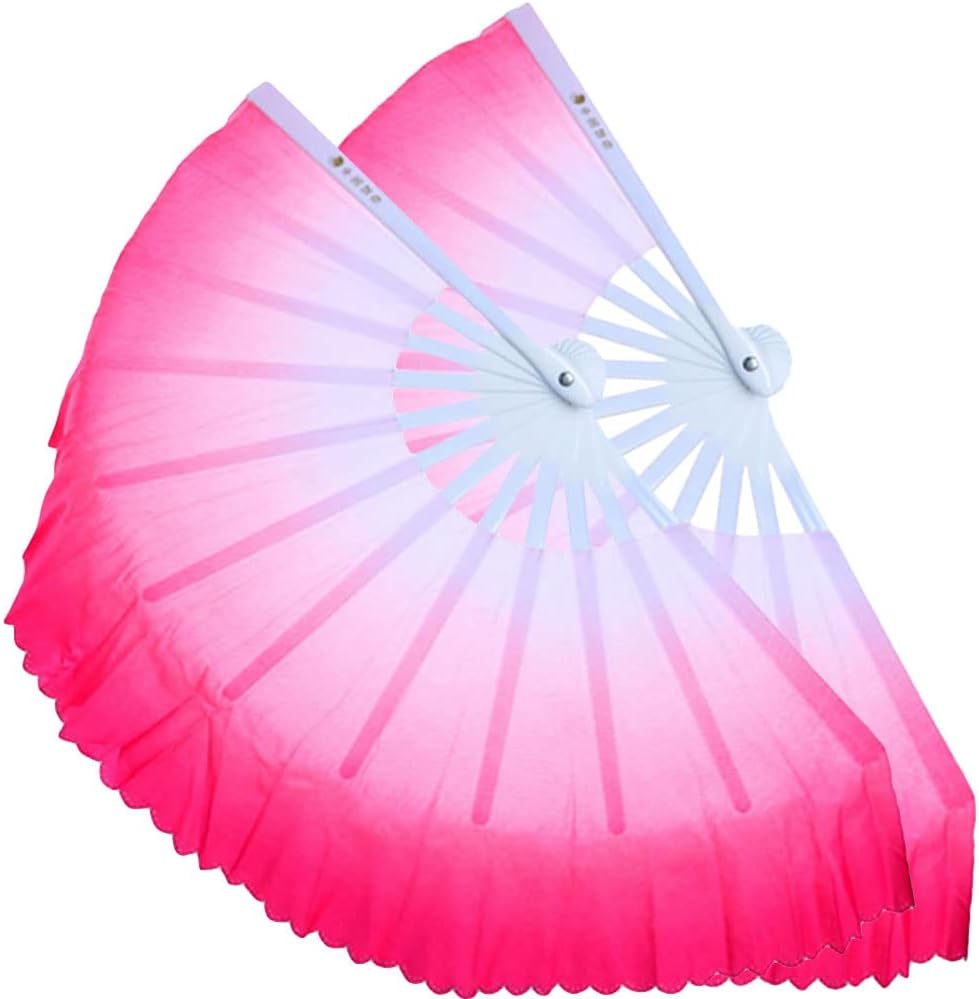ZooBoo 2Pcs Traditional Chinese Folding Dance Fan - Elegant Taichi Kungfu Performance Accessory