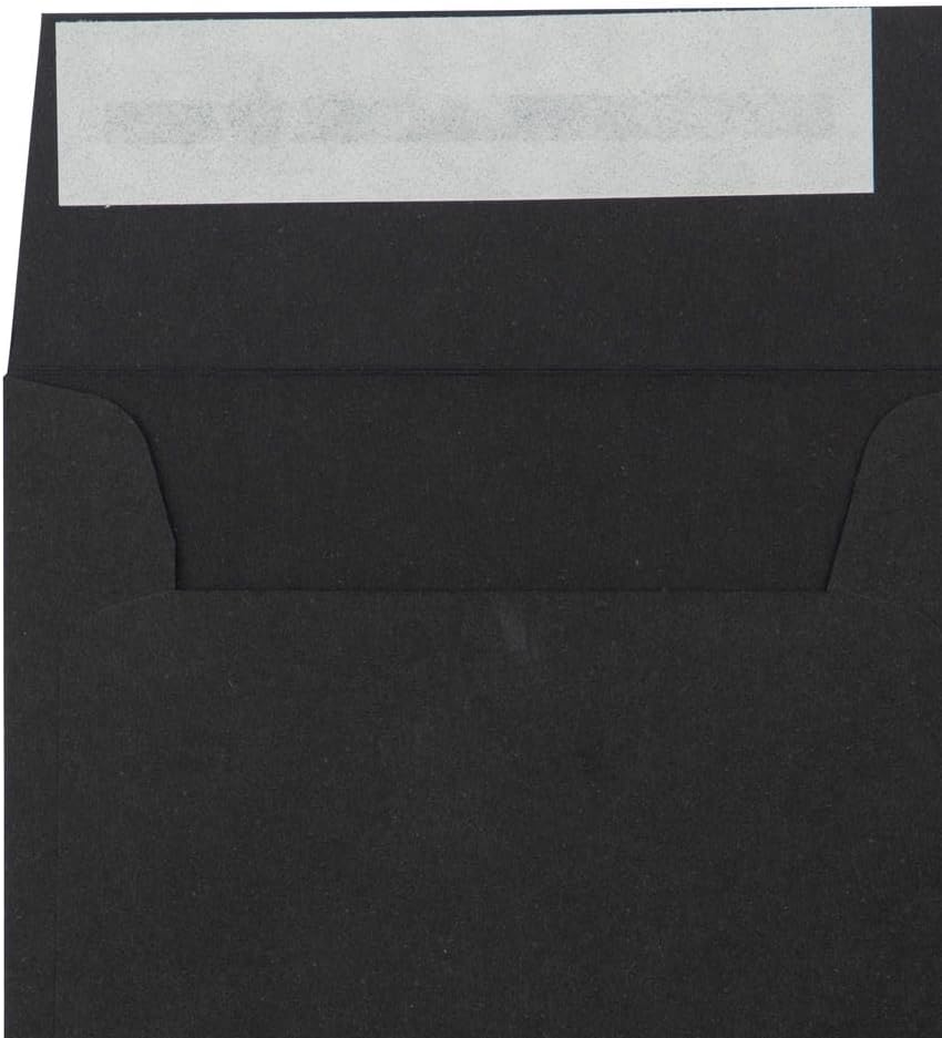 LUXPaper Square Invitation Envelopes | Peel & Press | 3 1/4" x 3 1/4" | Midnight Black | 80lb. Text | 50 Qty