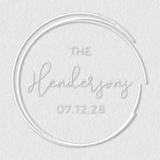 Personalized Wedding Embosser | Custom Made with Initials or Monograms for Couples | Elegant Designs for Stationery, Invitations, Napkins, and More (Design 5)