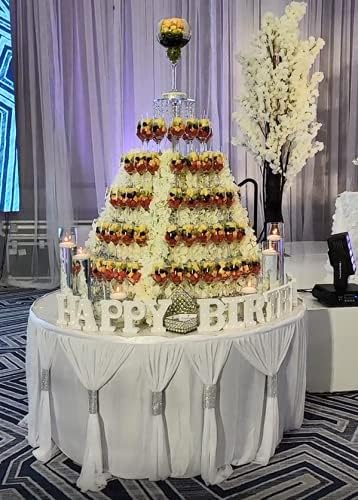 Suppromo White Tulle Table Skirts for Rectangle Tables 6ft for Wedding Birthday Party Bridal Shower White Tutu Ruffle Table Cloth for Cake Dessert Buffet Banquet Dinner Table Decorations