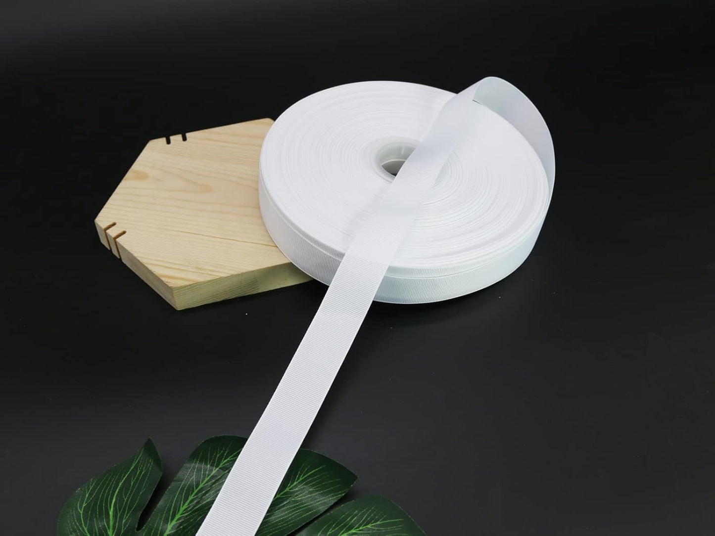 Jesep One Roll 100 Yards 1" Soild Grosgrain Ribbon Boutique Gift Wrapping Package Ribbon, DIY Crafts Bow Hair Headband Accessories Assorted Ribbon#29(1" 25mm, White)