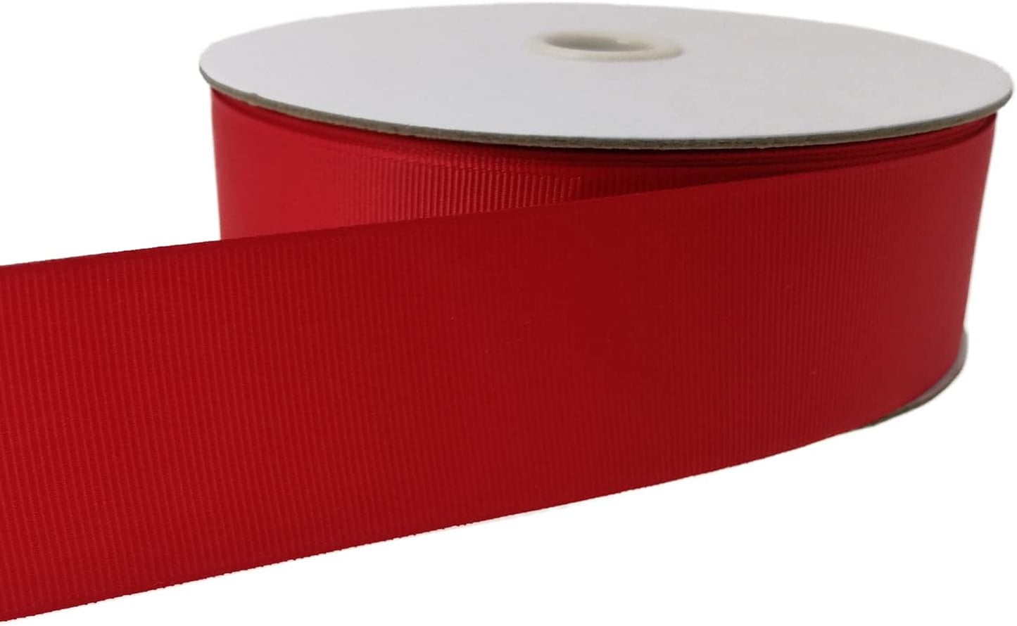 Jesep One Roll 50 Yards Soild Grosgrain Ribbon Boutique Gift Wrapping Package Ribbon, DIY Crafts Bow Hair Headband Accessories Assorted Ribbon#235(1 1/2" 38mm, Red)