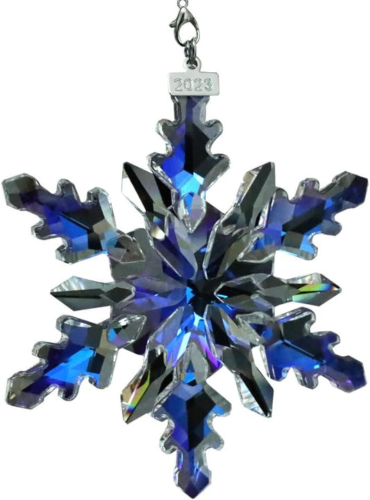 2024 Christmas Ornament Crystal Snowflake Ornaments Annual Edition Christmas Tree Ornament Home Gifts (2024-Colorful)
