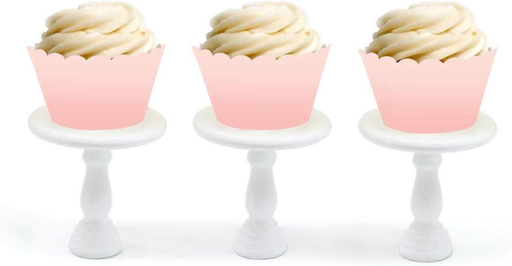 Andaz Press Blush Pink Rose Elegant Party Collection, Cupcake Wrappers, 24-Pack, Favors Decor