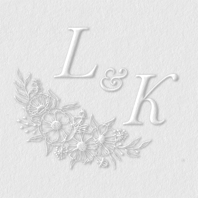 Personalized Wedding Embosser | Custom Made with Initials or Monograms for Couples | Elegant Designs for Stationery, Invitations, Napkins, and More (Design 9)