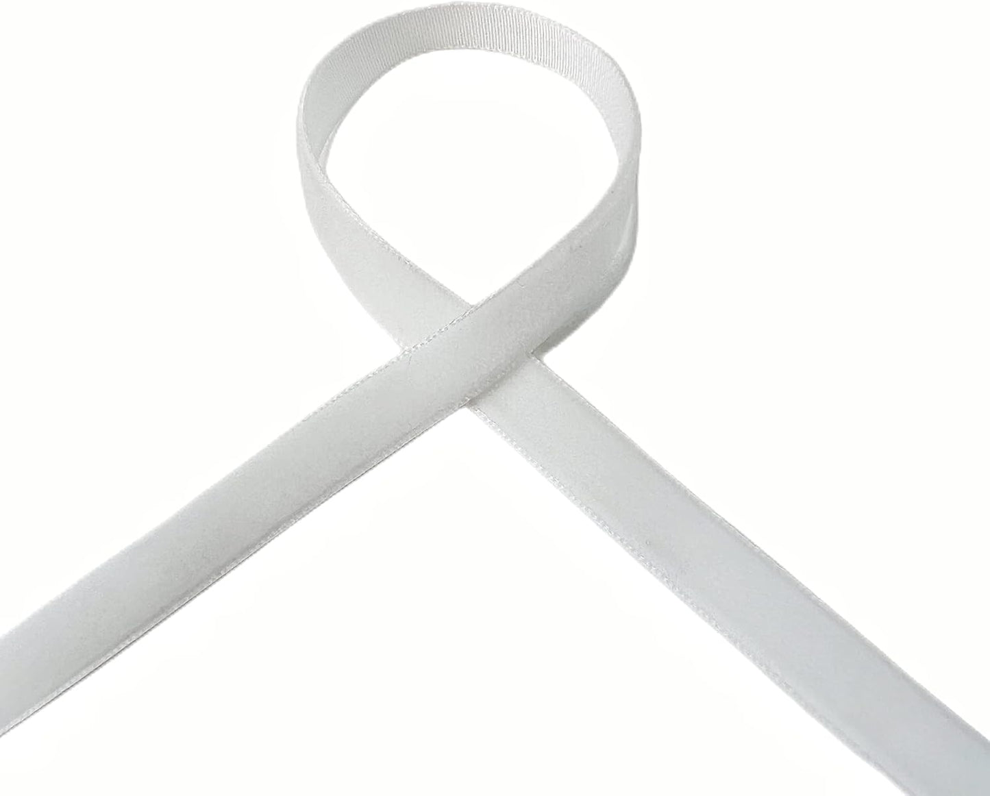 Vintage White Velvet Ribbon, 3/8 Inch X 25Yd