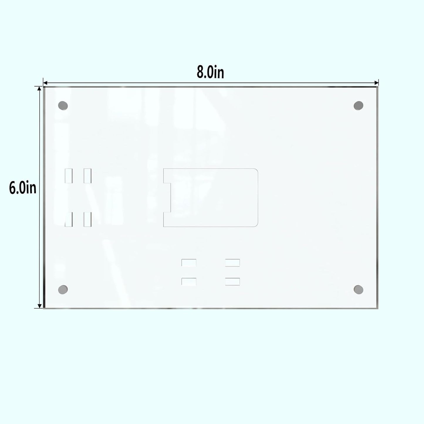 HELPLEX Picture Frames, 1 Pack 6x8 inch Acrylic Picture Frame Clear 6 x 8 Photo Frames Magnetic Picture Frames Ready for Tabletop Display, Effectively Protect Photos from Fading and Yellowing
