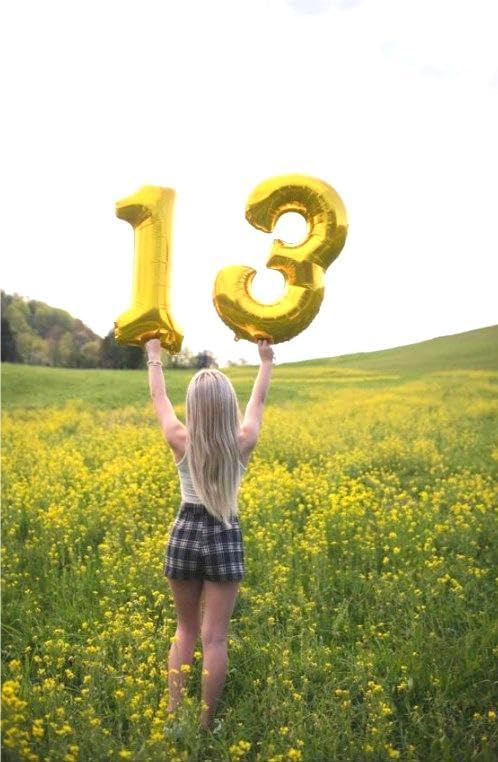 Large 40 Inch Gold 13 31 Number Balloon, 13 31 Gold Birthday Party Decorations, Numbers Three Foil Balloons for Anniversary Party Graduations Celebration Supplies