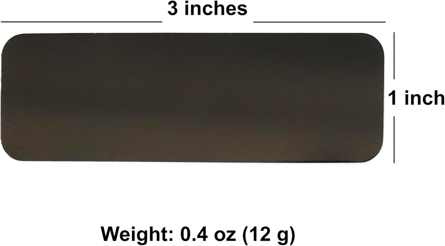 Custom Laser Engraved Name Tag Badges for Business or Employees Position Identification - Personalized Text for Your Name Plate or ID Tags, 1 x 3 inches, Made in CA, USA (Black, 1 x 3 inches)