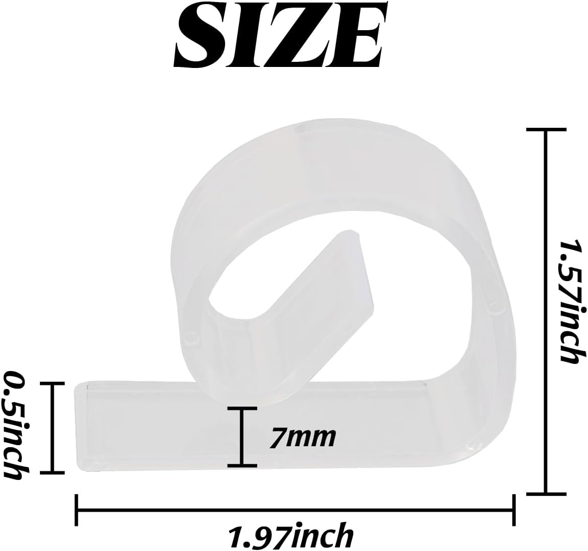 72PCS Transparent Clear Tablecloth Clips, Plastic Table Cloth Clips，Windproof Table Cover Holder Clamps，Table Cloth Holder for Christmas Home Wedding Party Indoor Outdoor Camping Picnic (72)