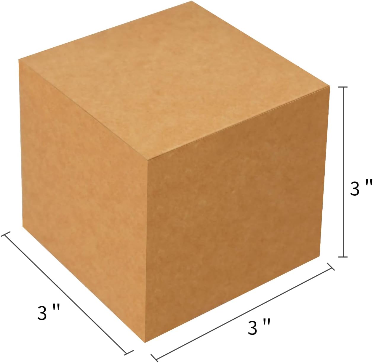 50 Pack Small Gift Boxes, 3x3x3 Favor Boxes Brown Paper Gift Boxes with Lids for Presents, Crafting, Cupcake Boxes, Gifts, Candy Boxes for Wedding Party Bridal Shower Baby Shower Favors