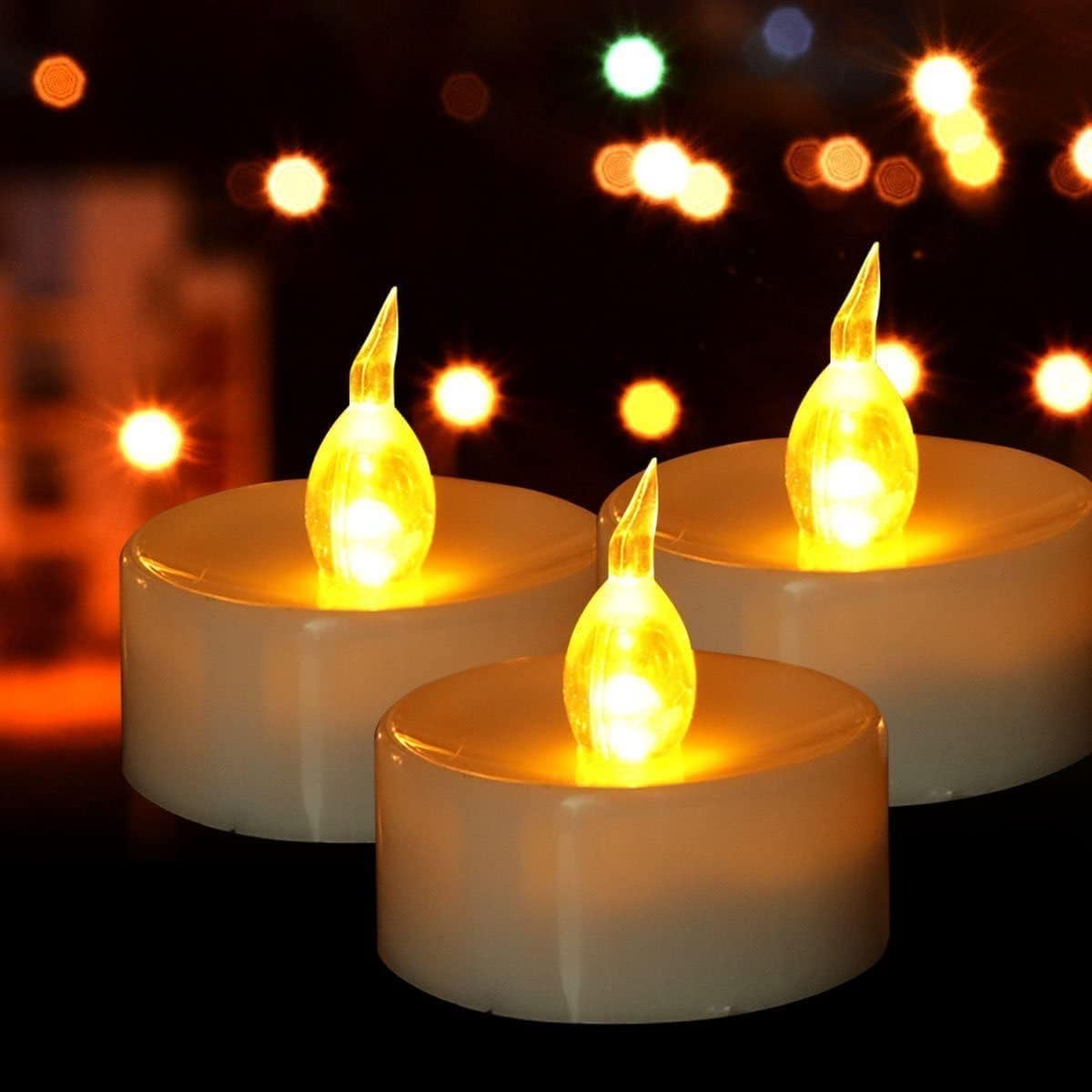 LED Tea Lights Candles- 150PACK Warm Yellow Flameless Candles Realistic and Bright Flickering Long Lasting 200Hours for Holiday Celebration,Party,Home Decoration Warm Yellow,Battery Operated