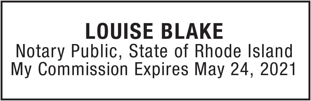 MaxMark Notary Stamp for State of Rhode Island- Self Inking Stamp
