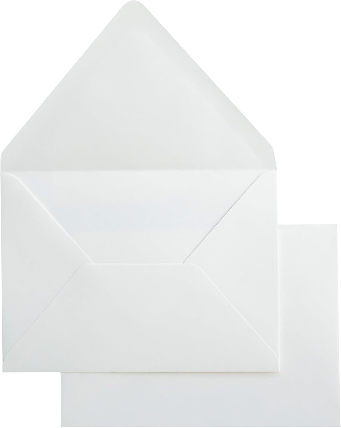 PONATIA 50PCS A7 Euro Flap Envelopes, 5.25 x 7.25'' Ivory Envelopes for Weddings Invitations, Photos, Postcards, Greeting Cards, Christmas Gift Cards, Acrylic Mailing (No Liner)