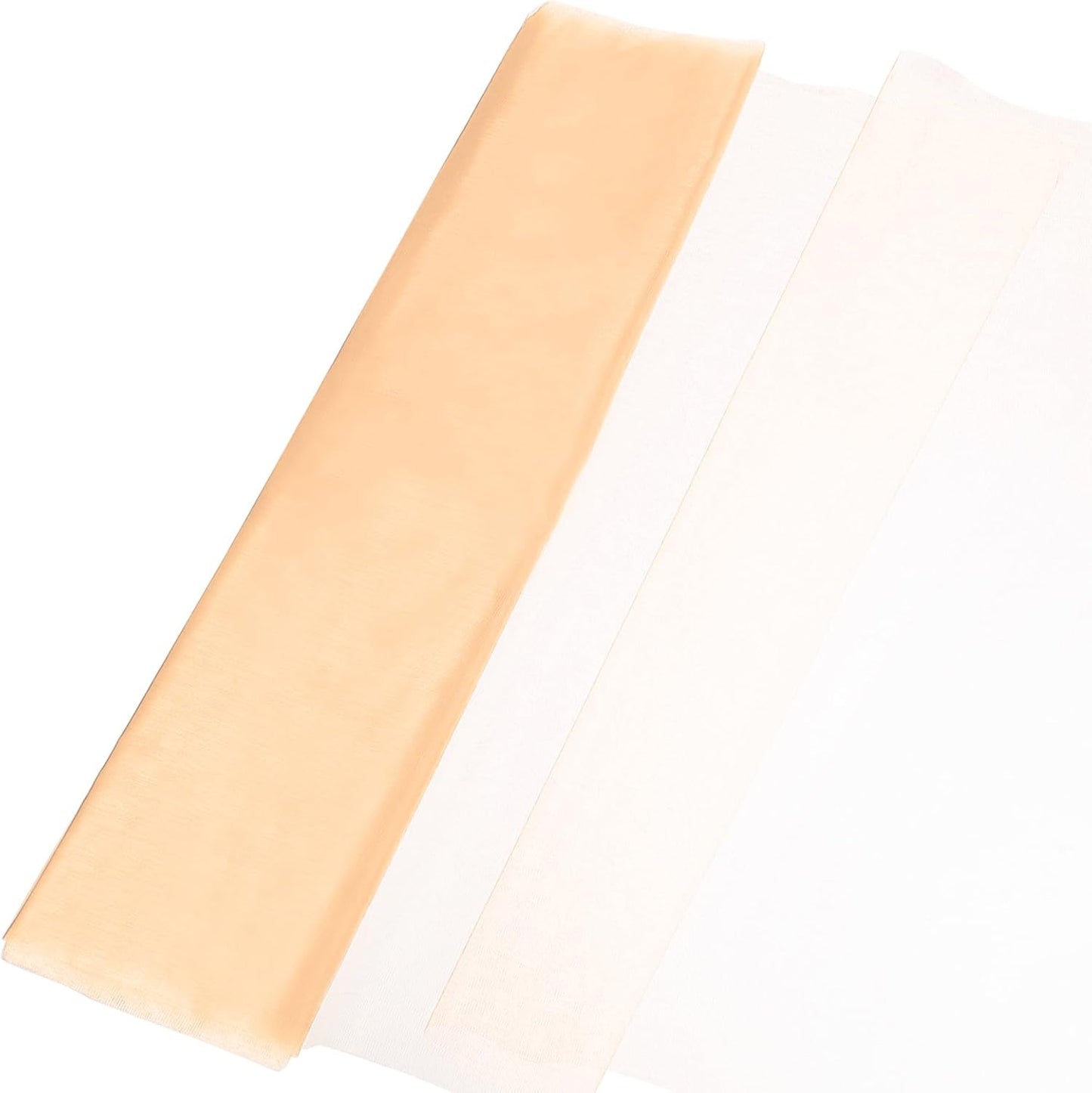 uxcell 19" by 5.5 Yard Tulle Fabric Backdrop Curtains for DIY Tutu Skirt Shower Decor Wedding Crafts Birthday Party Supplies, Apricot