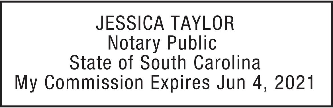 MaxMark Notary Stamp for State of South Carolina- Self Inking Stamp