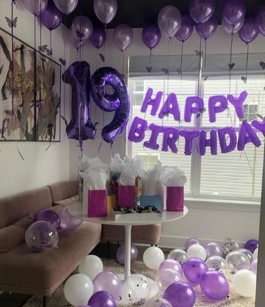 40 Inch Purple Mylar Foil Number 6 Birthday Balloon, Digital Balloons for 6 16 Boy Girl Party Decorations Supplies, Big Helium Balloon Numbers for 26 36 46 60 Men Women Anniversary