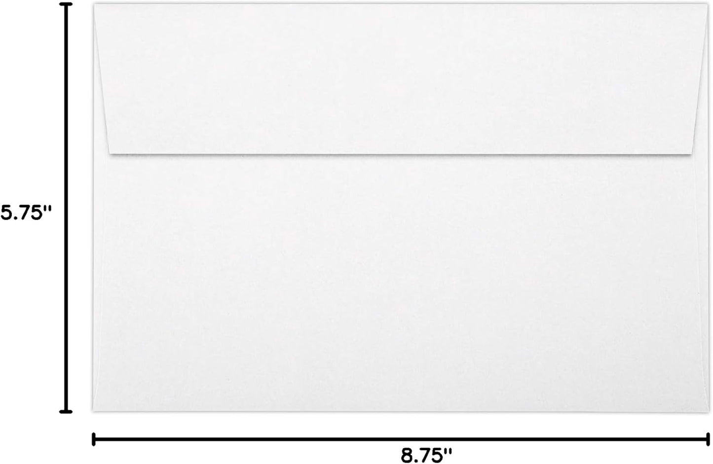 LUXPaper A9 Invitation Envelopes | Peel & Press | 5 3/4" x 8 3/4" | White | 80lb. Text | 50 Qty