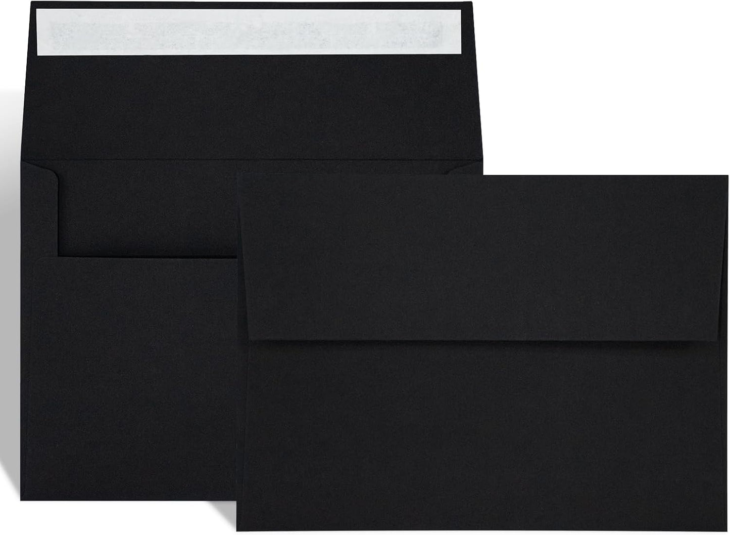 100 Pack A2 Black Envelopes Self Sealing Adhesive Perfect for Weddings, RSVP, Invitations, Baby Shower,Greeting Cards,Announcements, Thank You Notes| A2(4.375 x5.75 Inches)