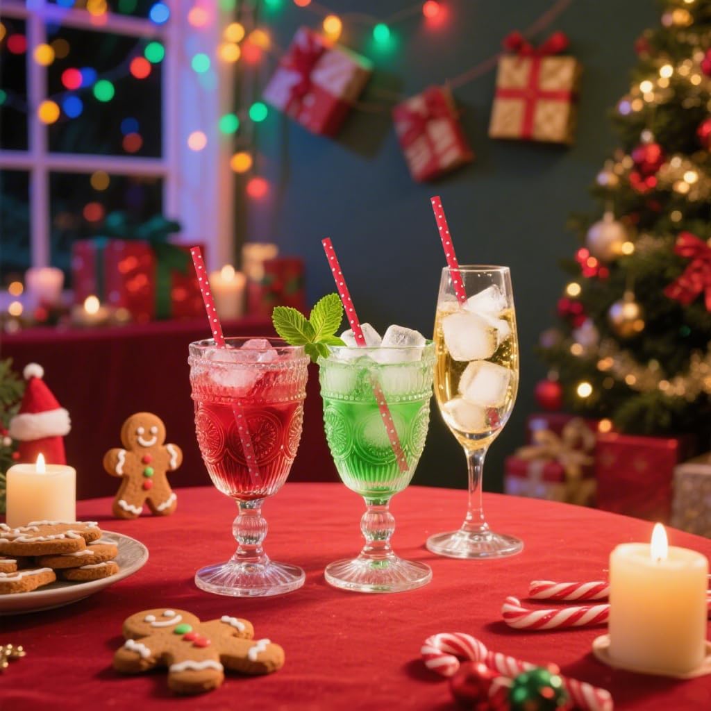 Red Paper Straws White Polka Dot Disposable Paper Drinking Straws for Parties, Weddings - 100 Pack, 7.75 Inch