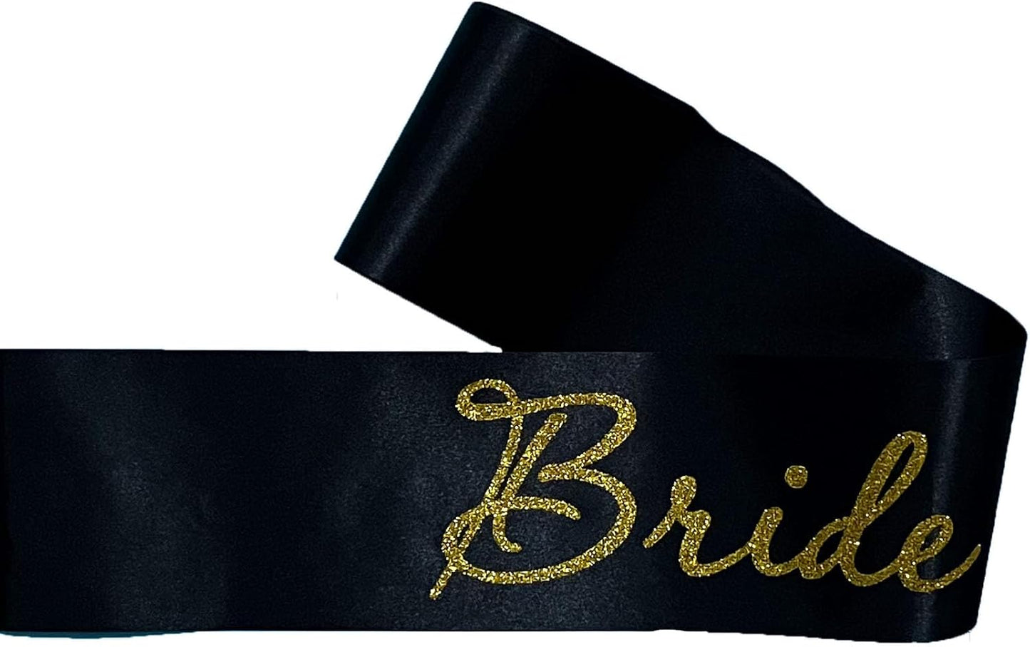 Black Bride to Be Sash for Bridal Shower Bachelorette Party Wedding Hen Party Decorations Engagement Gifts Favors Miss to Mrs Sash with Glitter Letter Gold
