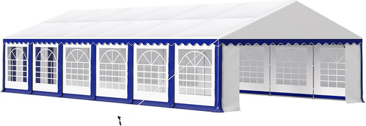 HERA'S PALACE 20'x 40' Outdoor Tents for Parties Large Canopy Tent with 14 Removable Sidewalls Heavy Duty Party Tent for Graduation Wedding and Birthday (Blue)