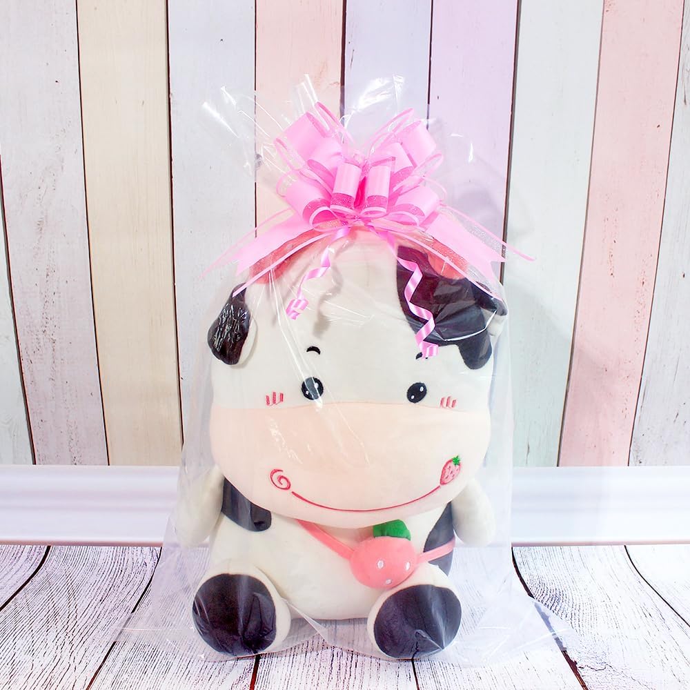 WEWILUCK Pink Pull Bows for Presents - 15PCS 6 Inch Gift Bows for Gift Baskets, Flower Paper Wrapping, Ideal for Women, Party, Valentines Day, and More