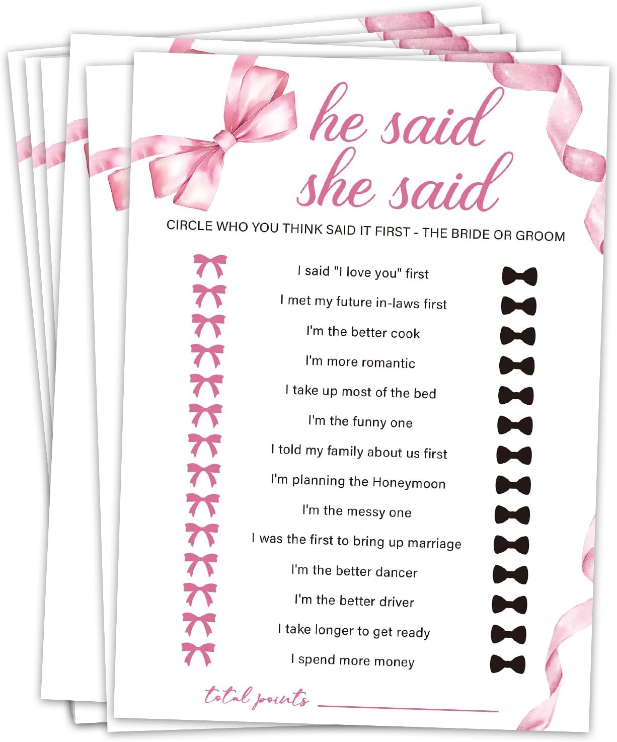 Bridal Shower Games Wedding Shower Games Cards Engagement Party Wedding Game for Reception 30pcs - Rehearsal Dinner Activities Game Card/HL 003