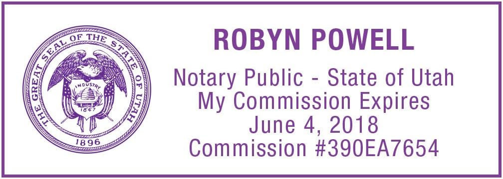 MaxMark Notary Stamp for State of Utah- Self Inking Stamp