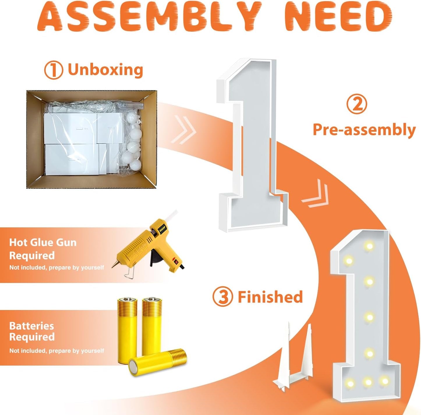 3FT Marquee Numbers 20, Large Light Up Numbers 20th Birthday Decorations for Girls Boys, Cardboard Numbers for Women Men Anniversary Party Decor Backdrop, DIY Foam Board Mosaic Number Sign