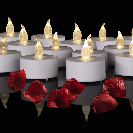 Battery Operated LED Tea Lights: 12PACK Flameless Votive Candles Lamp Realistic and Bright Flickering Holiday Gift Long Lasting 150Hours for Seasonal & Festival Celebration Warm White