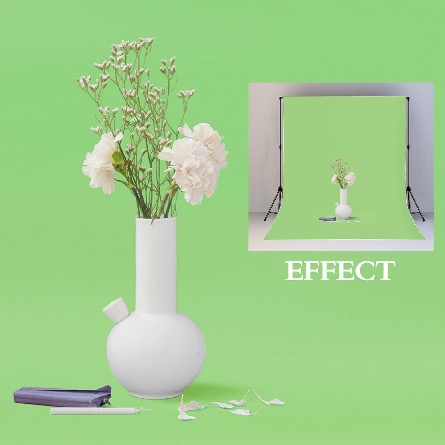 Light Green Backdrop for Photography 6x9ft Zoom Screen Meeting, Game Live Studio Shooting Props High Density Fabric