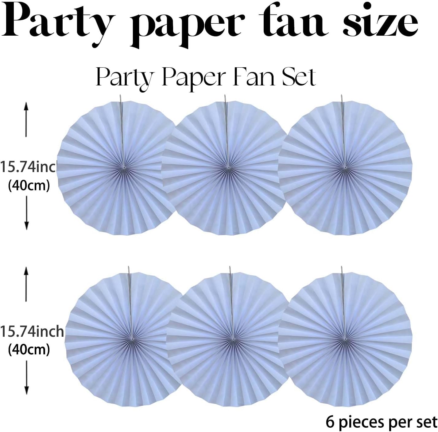 White Party Decorations,Wedding Decorations for Party Events Accessories,White Birthday Decor,Anniversary Decorations,Birthday Decorations for Men 16in Hanging Paper Fans 30 Color DIY Set(White)