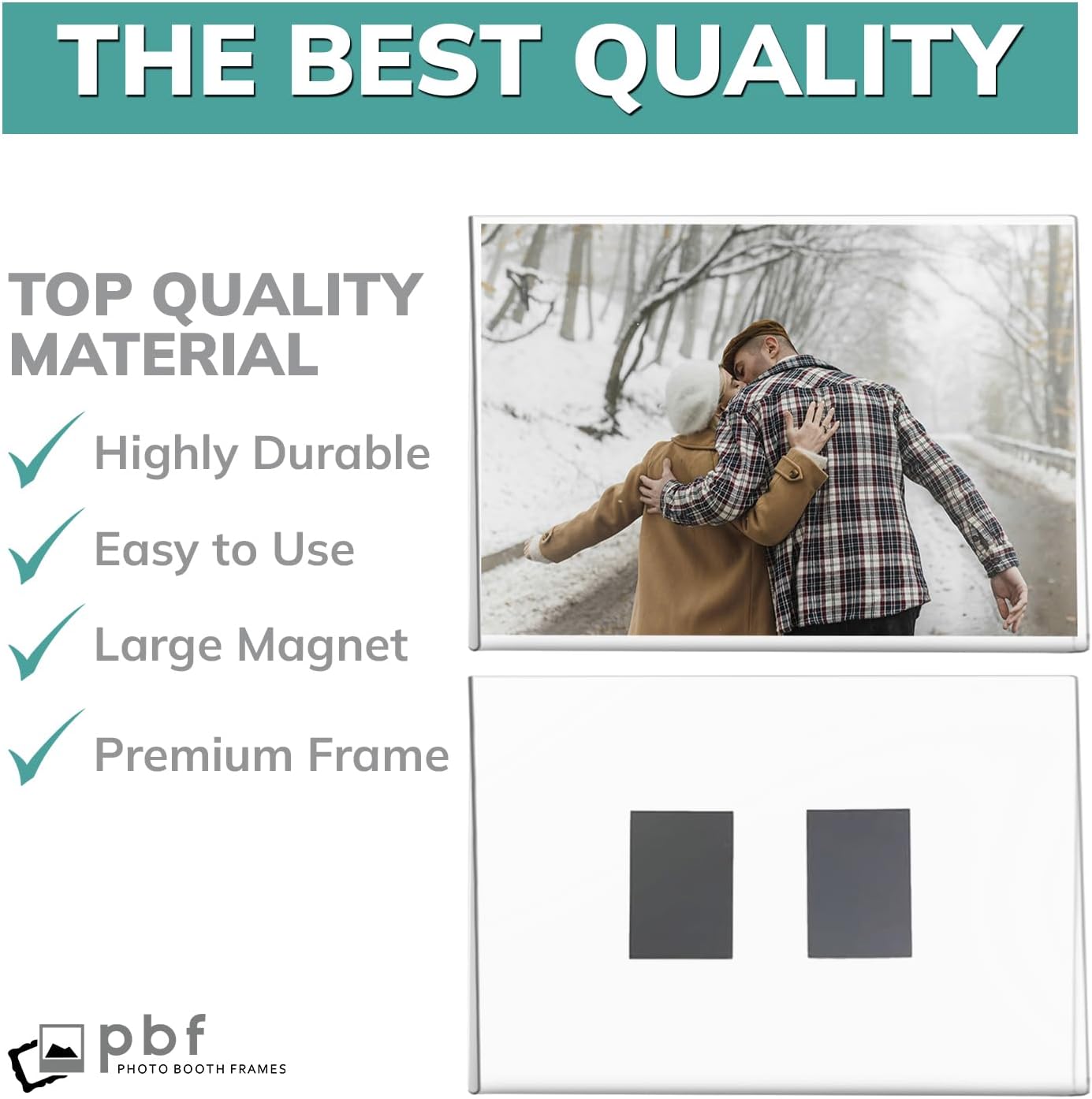 pbf 3-Pack 5x7 & 3-Pack 7x5 Magnetic Picture Frames for Refrigerator | Clear Magnetic Acrylic Frames | Magnetic Photo Holders for Fridge, Locker, Photo Board, Art Display, Sign Holder