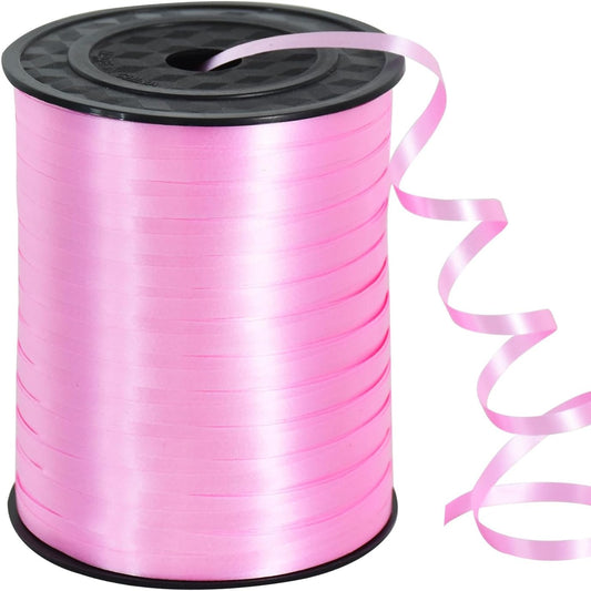 TONIFUL 500 Yards Curling Ribbon-Balloon Ribbon-Balloon String for Art&Craft Decor,Gift Wrapping,Ribbons and Bows for Christmas New Year Birthday Gifts Graduation Supplies (Light Pink)