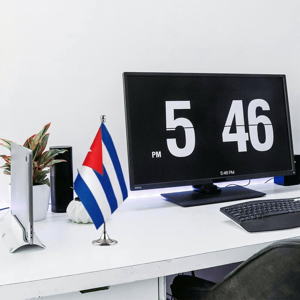 Cuba Flag Cuban Flags, Small Mini Cuban Desk Flag, Used for Table Office Classroom Home Patriotic Events Decorations