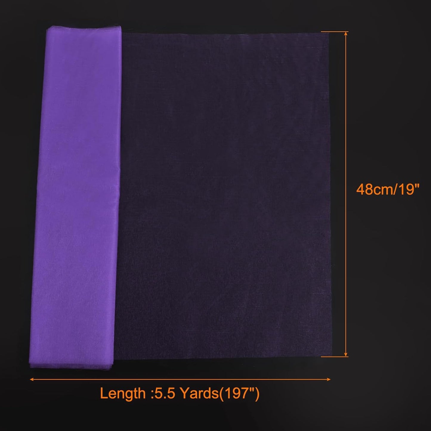 uxcell 19" by 5.5 Yard Tulle Fabric Backdrop Curtains for DIY Tutu Skirt Shower Decor Wedding Crafts Birthday Party Supplies, Purple