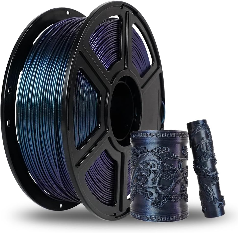 FLASHFORGE PETG Filament 1.75mm, Chameleon Color Shift 3D Printer Filament, Changes Color with Light and Angles, 1KG Spool (2.2lbs), Dimensional Accuracy±0.02 mm, Premium PETG Filament(Burnt Titanium)