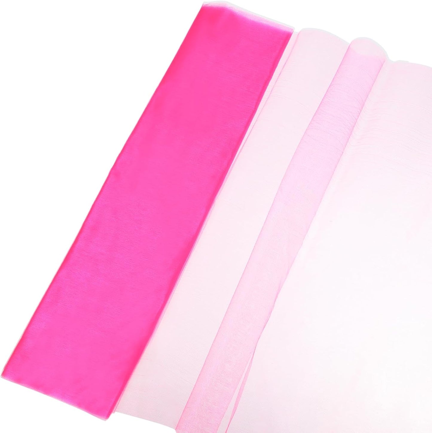 uxcell 19" by 5.5 Yard Tulle Fabric Backdrop Curtains for DIY Tutu Skirt Shower Decor Wedding Crafts Birthday Party Supplies, Deep Pink