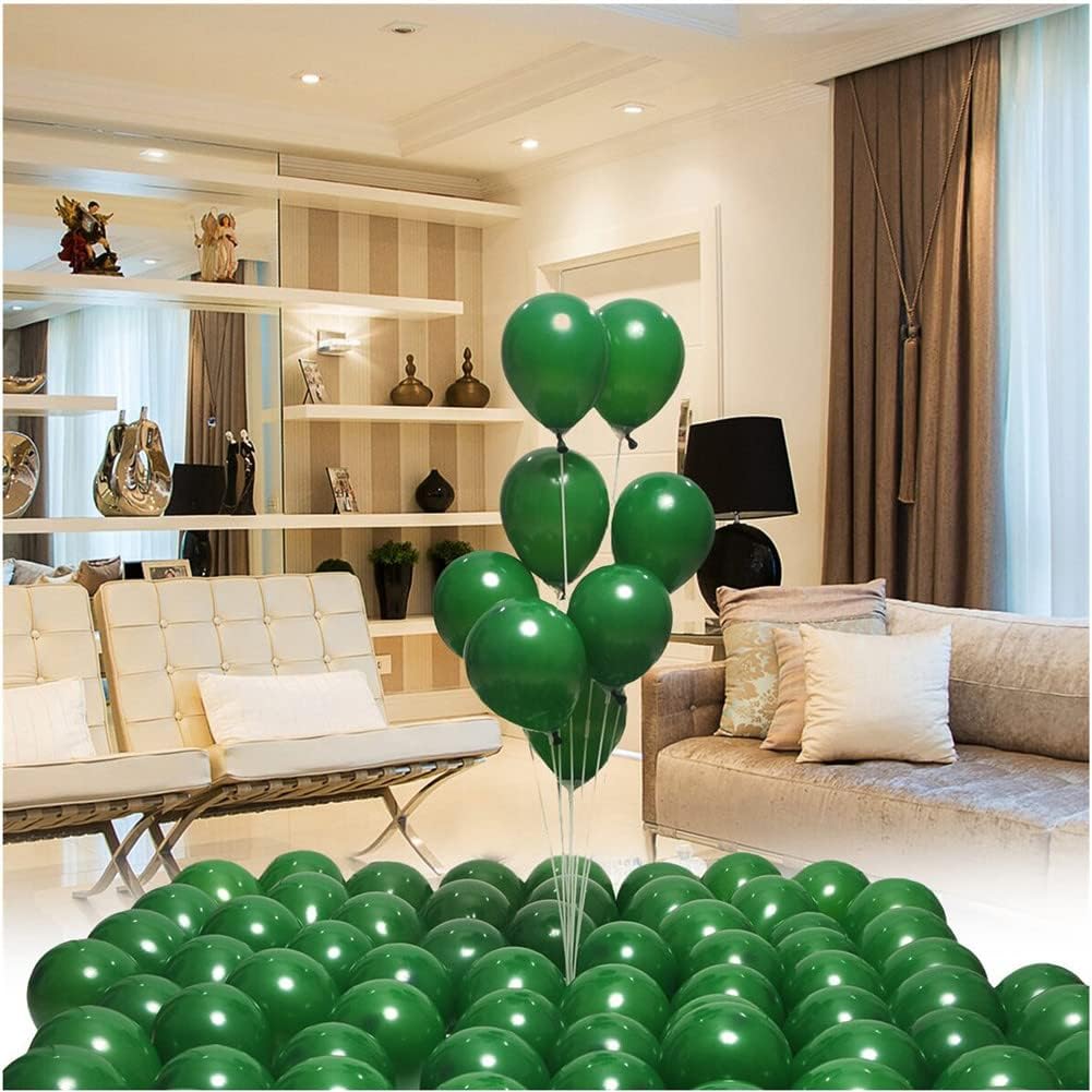 400 Pack Green Balloons 5 Inch Dark Green Latex Mini Small Balloon for Birthday Wedding Baby Shower Graduation Anniversary Jungle Party Decorations