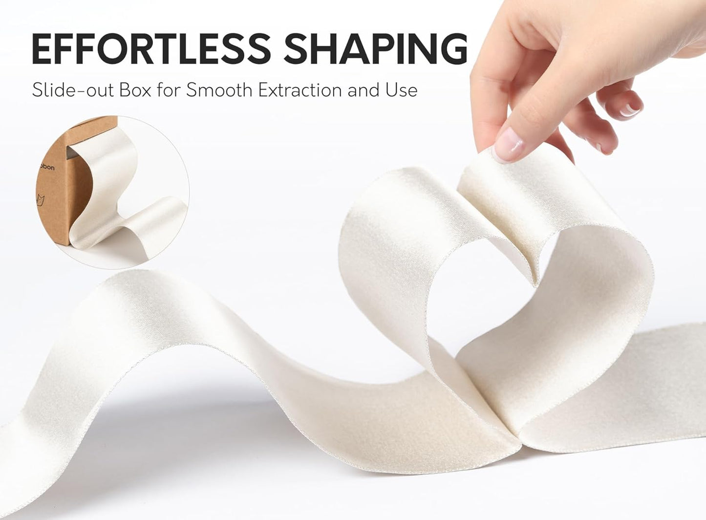 Champagne Satin Wired Ribbon 2-1/2 Inch Double-Faced Sliver Glitter Christmas Ribbons for Wreath, Tree Decoration, Gift Wrapping, Home Decor 10 Yards