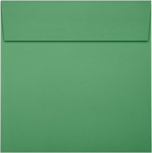 LUXPaper Square Invitation Envelopes | Peel & Press | 5" x 5" | Holiday Green | 80lb. Text | 50 Qty