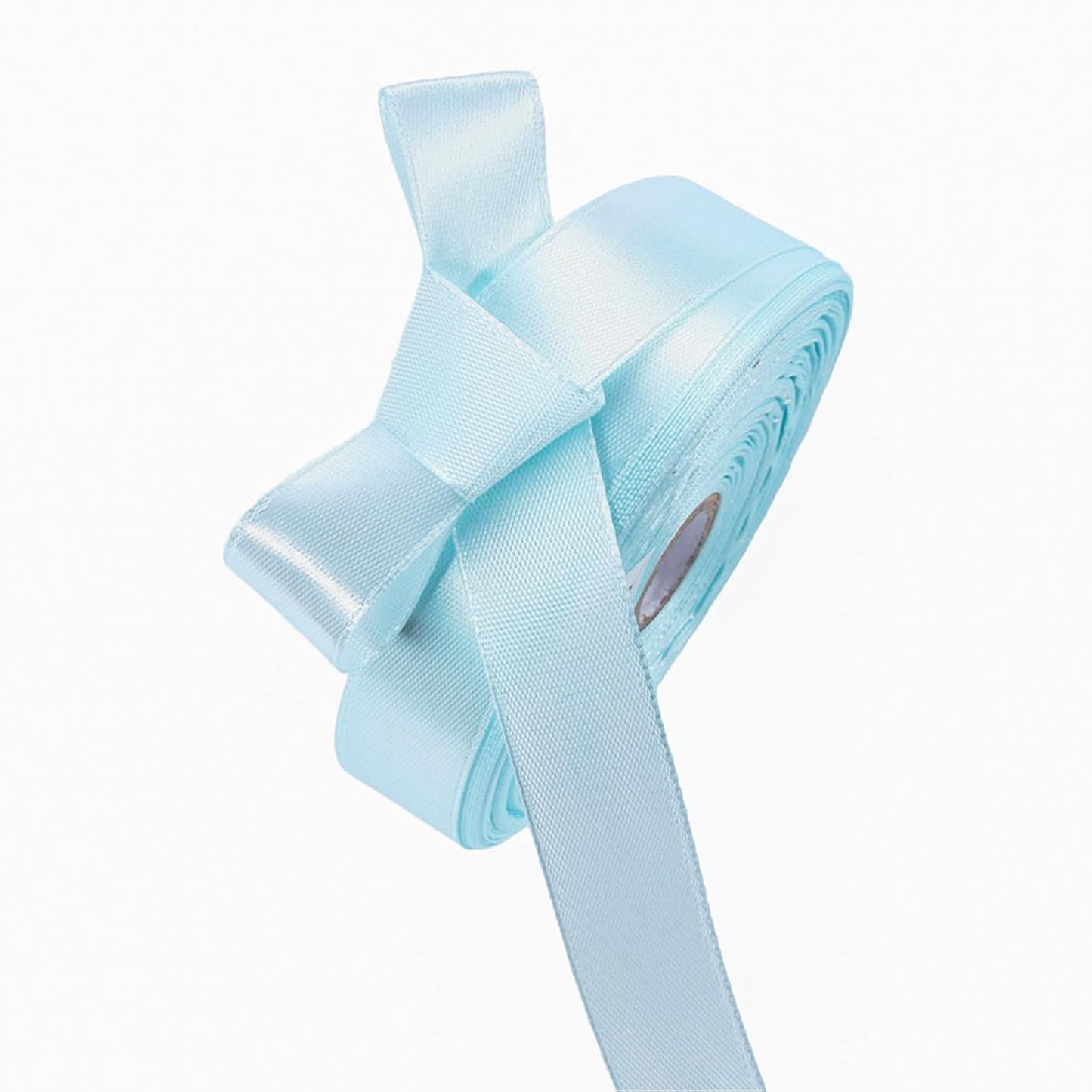 5/8 Inch Light Blue Satin Ribbon 50 Yards Solid Fabric Ribbons for Gift Wrapping, Crafts and DIY Projects, Bows Making, Wedding, Party, Holiday Decor